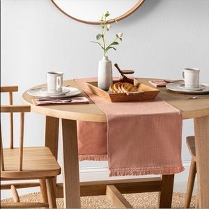 Hearth & Hand oversized table runner dusty rose brand new